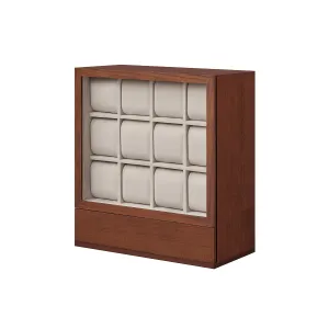 12-Slot Wooden Watch Box