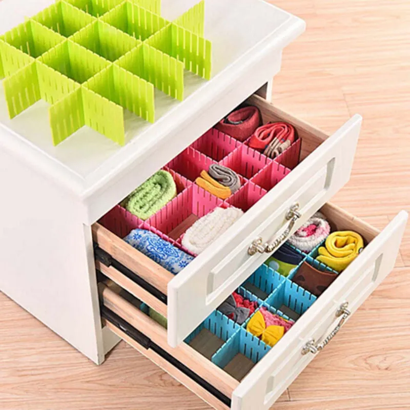 3pcs Makeup Cosmetics Adjustable Drawer Organizer