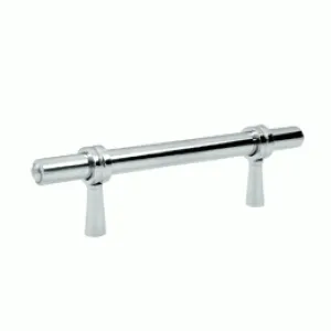 4 3/4 Inch Deltana Solid Brass Adjustable Pull (Polished Chrome Finish)