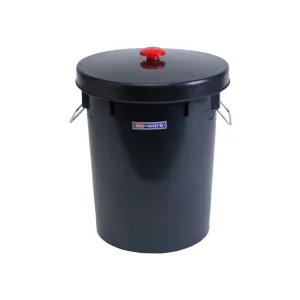 50L Refuse Dumpster Waste Bin Black Nu Ware