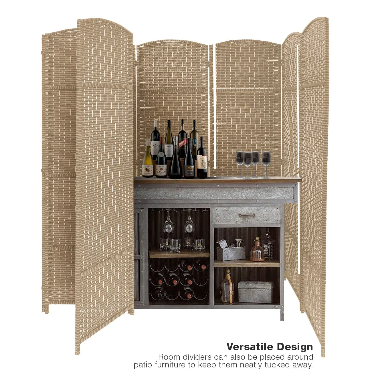 8 Panel Room Divider (Double Hinged)