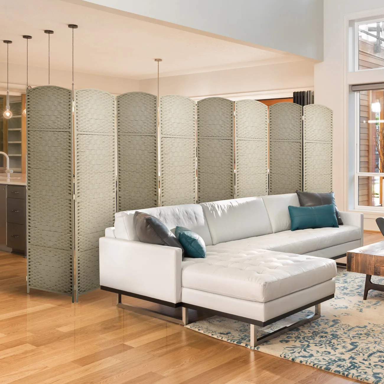 8 Panel Room Divider (Double Hinged)