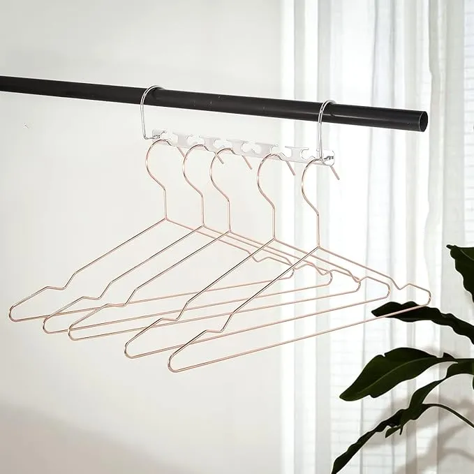 8 Pcs 260mm x 72mm Metal Space Saving Clothes Hanger, Closet Hanger Organizer Sturdy Silver