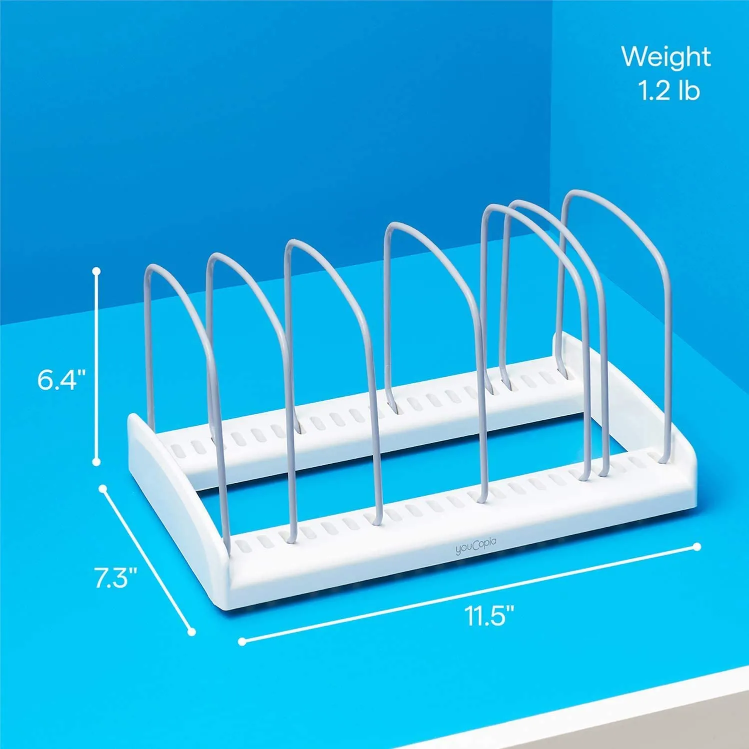 Adjustable Bakeware Storage Rack Or Pot Lids Organizer