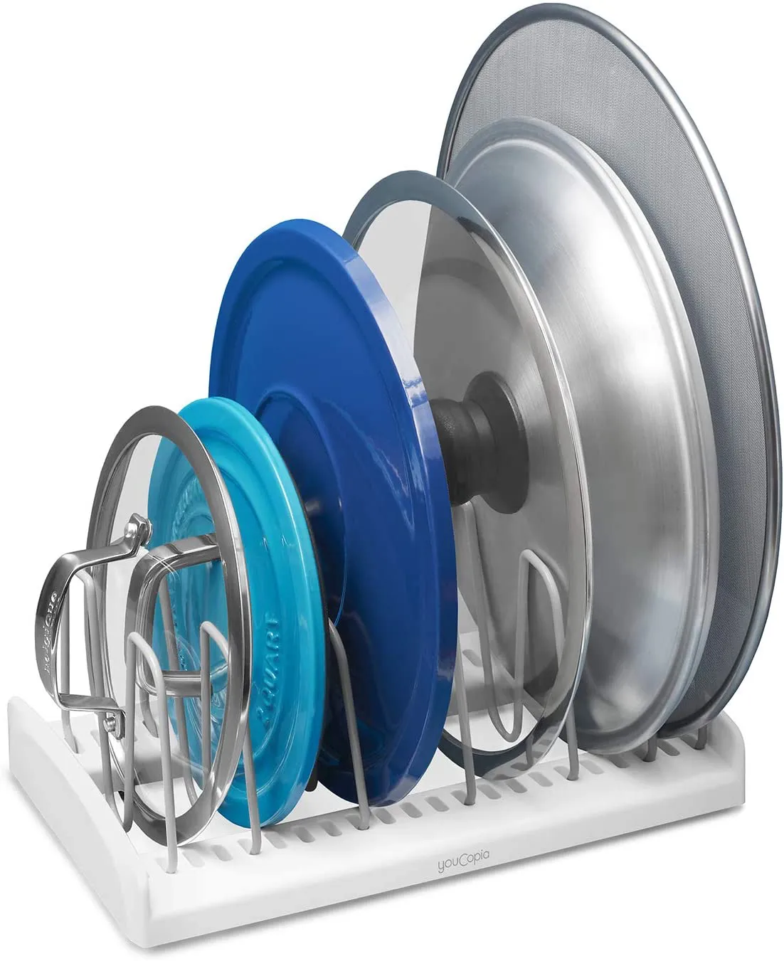 Adjustable Bakeware Storage Rack Or Pot Lids Organizer