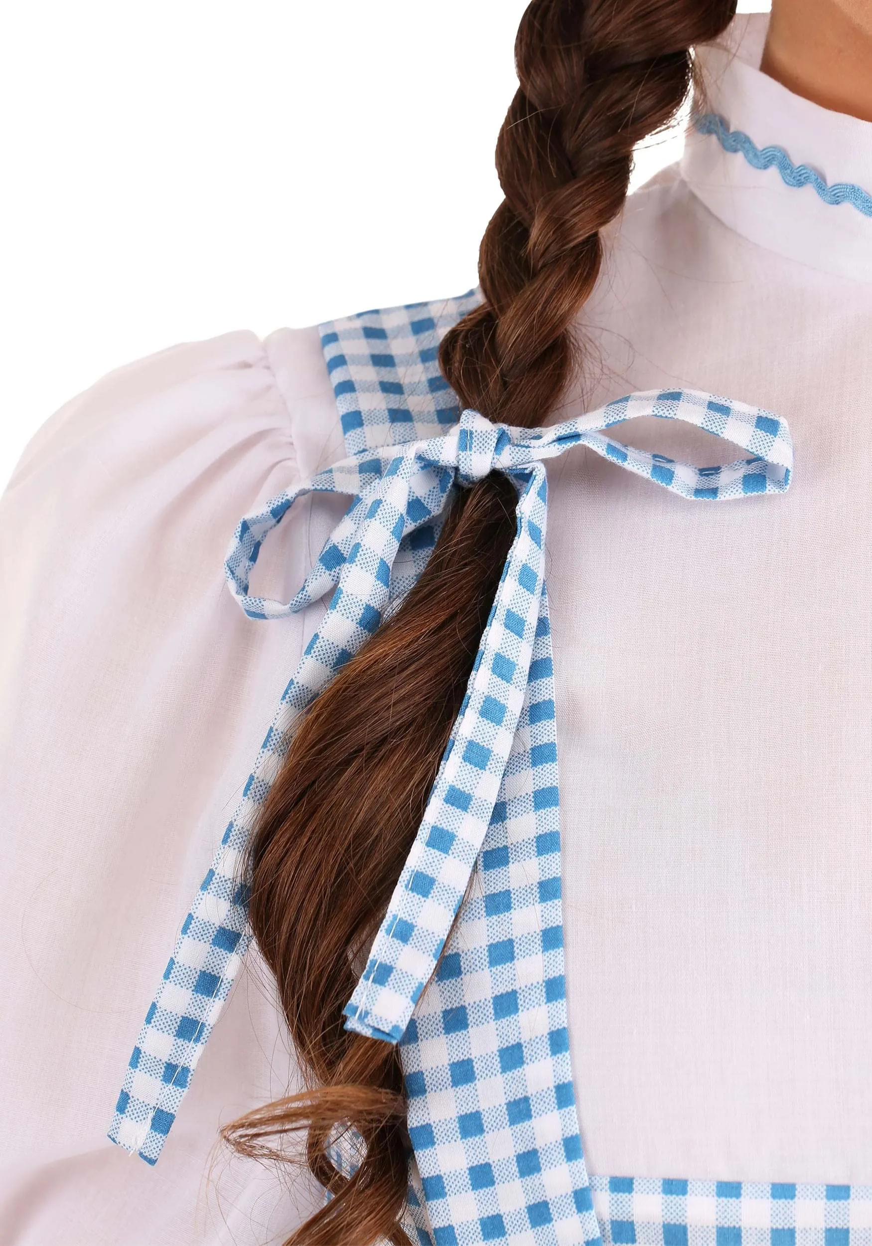 Adult Dorothy Costume Women's Long Blue Gingham Dress