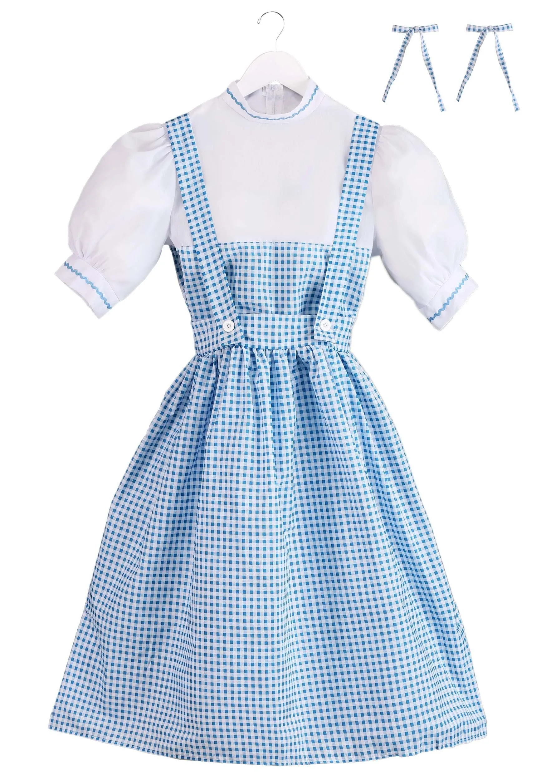 Adult Dorothy Costume Women's Long Blue Gingham Dress