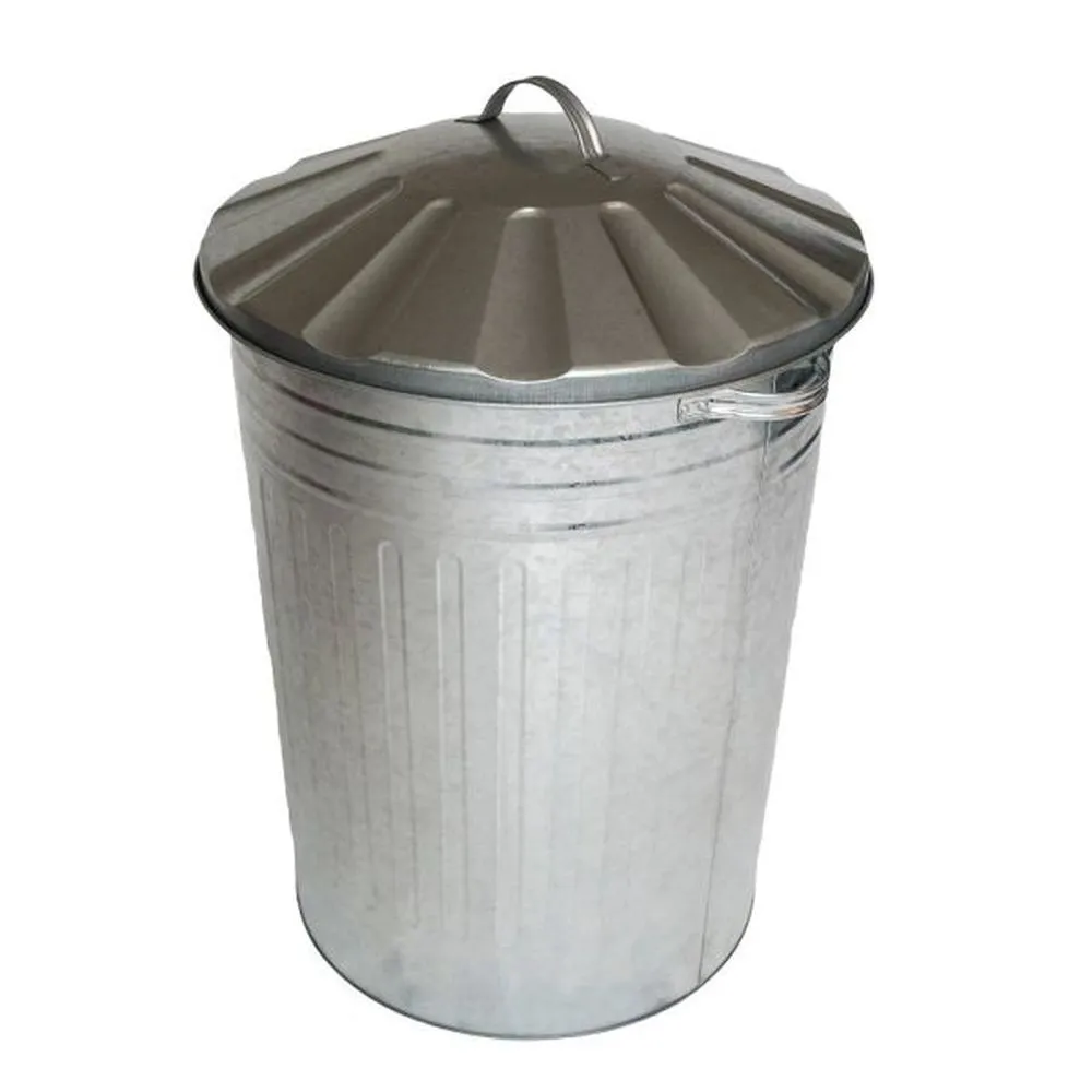 Apollo 90L Galvanised Metal Outdoor Bin