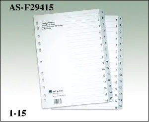 Atlas 1-15 Plastic Divider A4