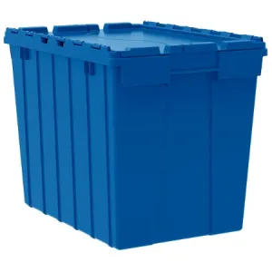 Attached Lid Container Blue Plastic 15 X 17 X 21-1/2 Inch - Akro-Mils  Mfr# 39170BLUE