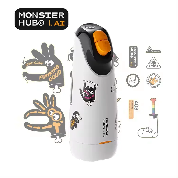 Automatic Male Masturbator MONSTER PUB Smart Pressure-Sensing Male Masturbator Cup Penis Massager Trainer Ribbed 3D Tunnel