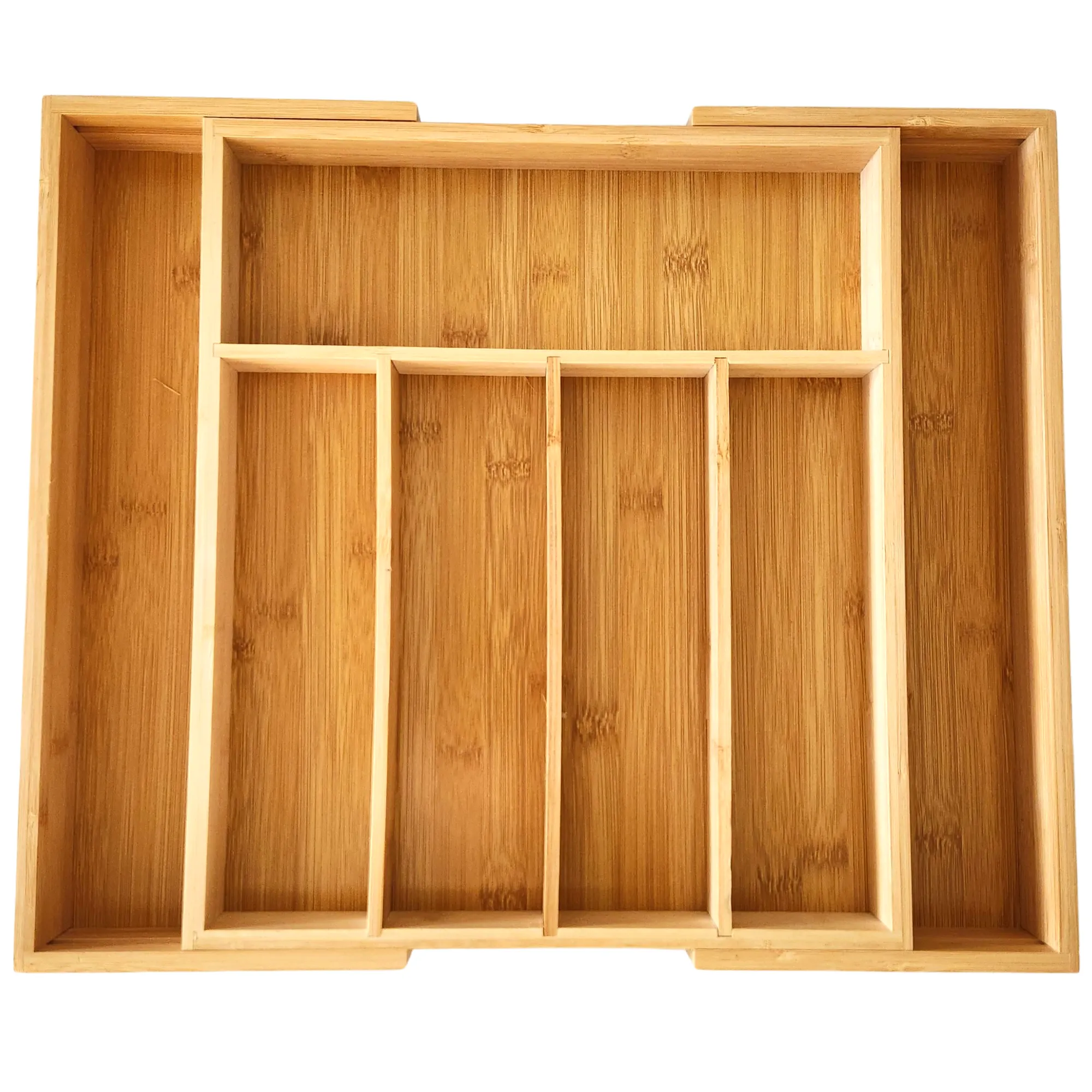 Bamboo Drawer Organizer - Expandable, Natural