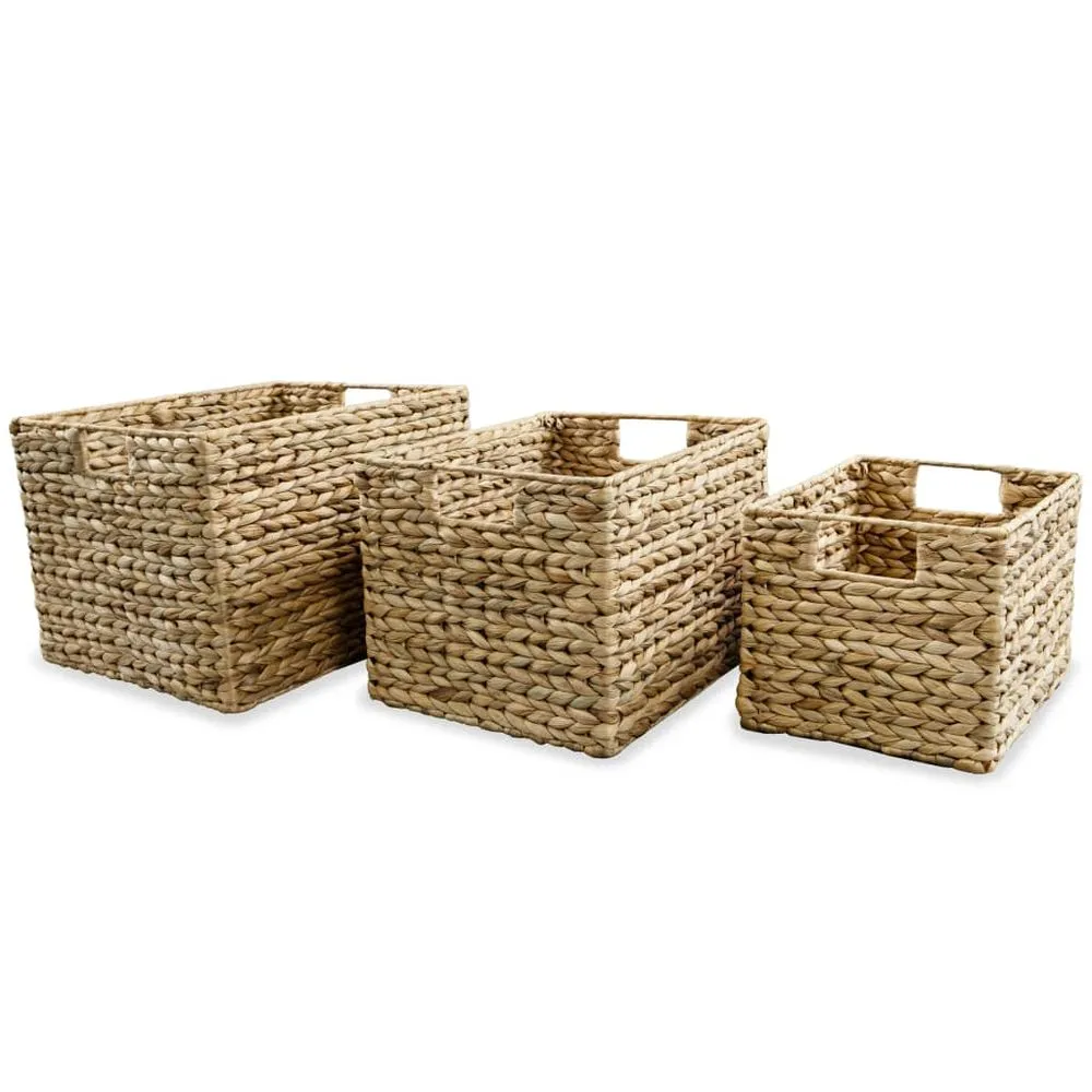 Baskets for Organizing - 3 Piece Water Hyacinth Set