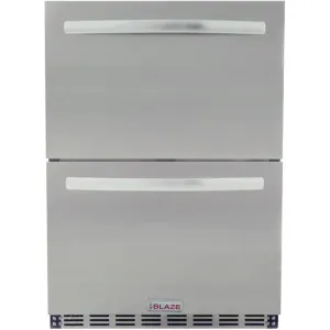 Blaze 23.5-Inch 5.1 Cu. Ft. Outdoor Stainless Steel Double Drawer Refrigerator