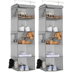 Blushbees® 5-Shelf Hanging Closet Organizer - 2 Pack, Light Gray