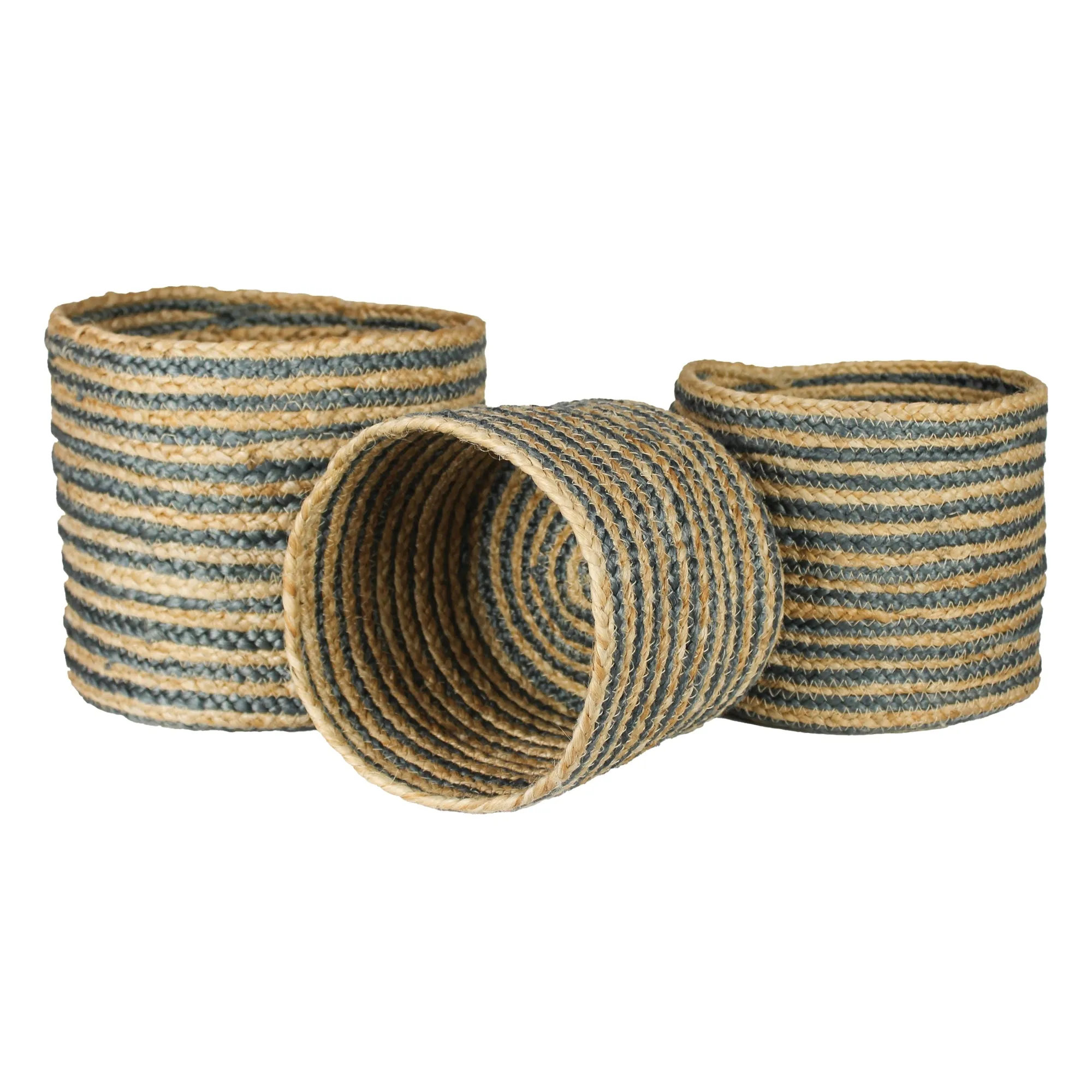 Bossa Hemp Baskets, Set of 3 By HomArt