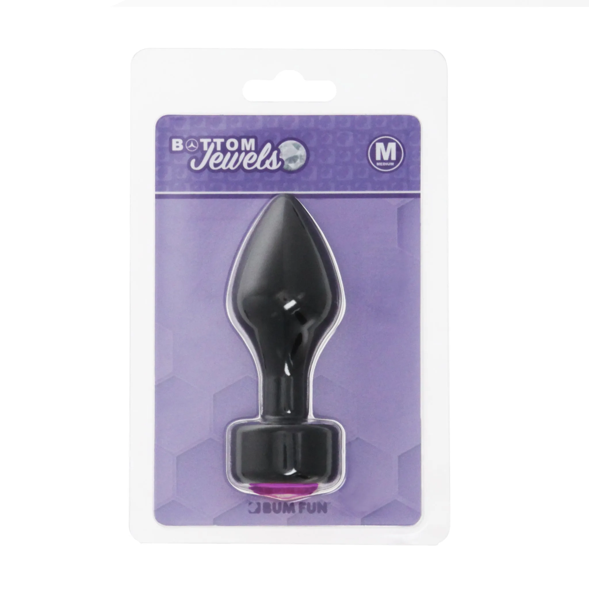 BOTTOM JEWELS BLACK ALLOY W/ PURPLE JEWEL MEDIUM PLUG