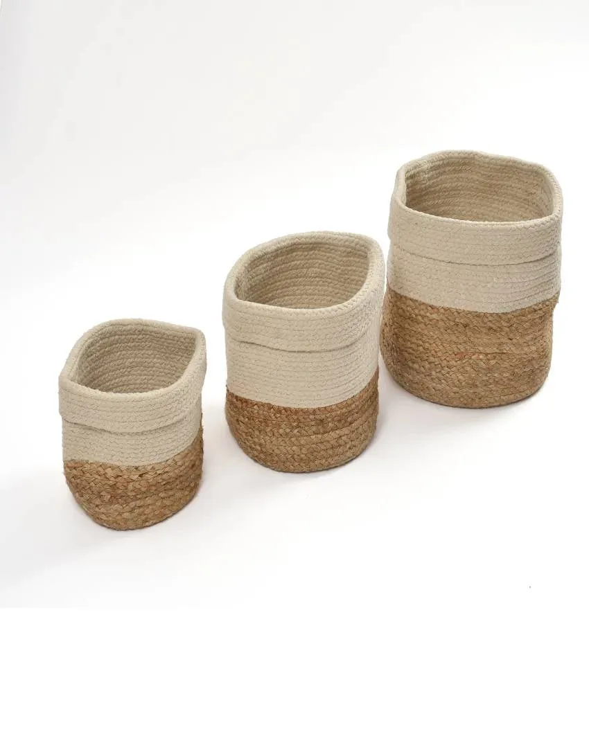 Braided Jute Storage Basket | Set of 3