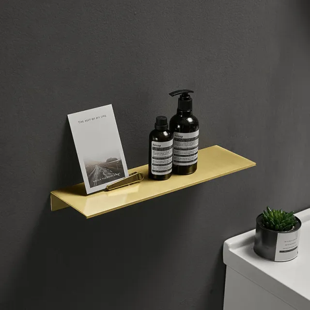 Brushed Aluminum Bathroom Shelves