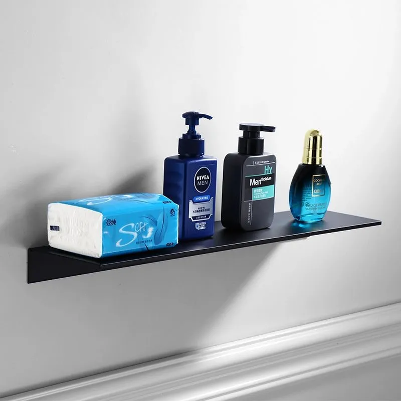 Brushed Aluminum Bathroom Shelves