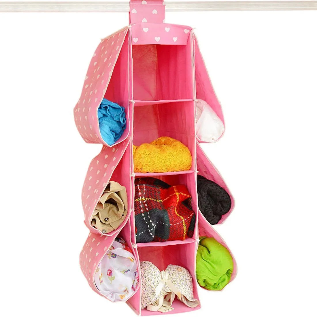 BXT Cute Multifunctional 10 Pockets Wardrobe Space Saving Over-the-Door Hanging HandBags Clothes magazines sockets handbags Holder Rack Organiser Storage Bag