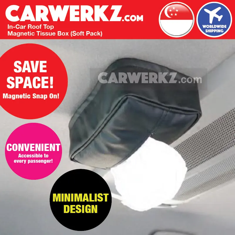 Carwerkz In Car Roof Top Space Saving Magnetic Tissue Holder