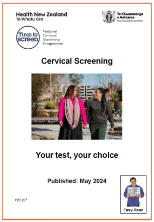 Cervical screening: your test, your choice Easy Read HE1207