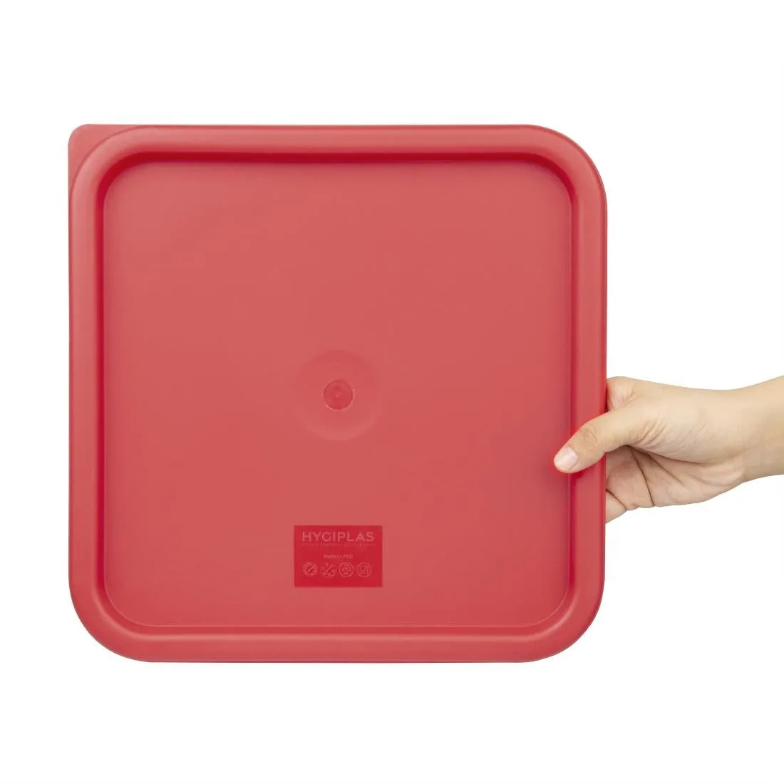 CF042 Vogue Square Food Storage Container Lid Red Large