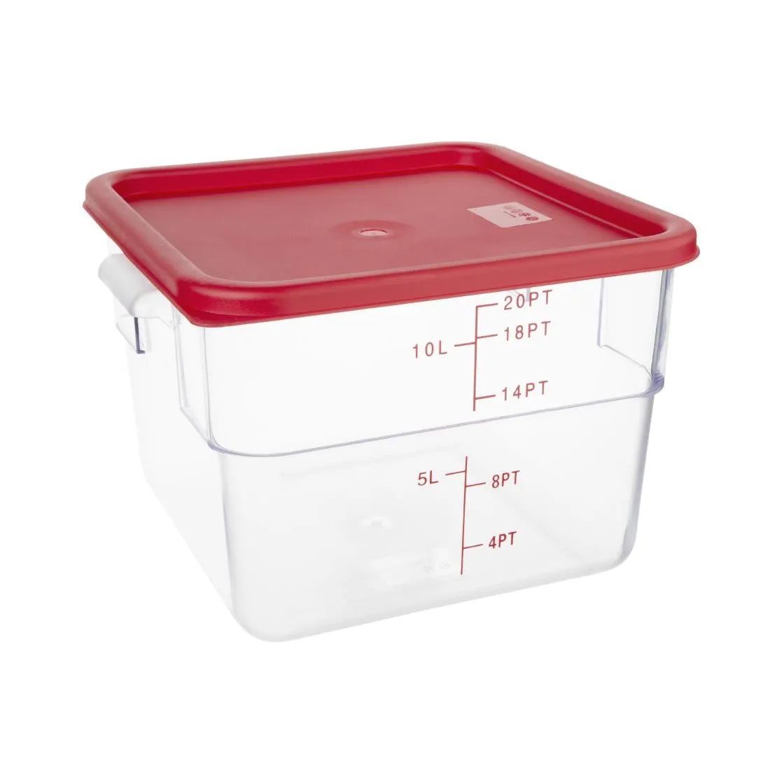 CF042 Vogue Square Food Storage Container Lid Red Large