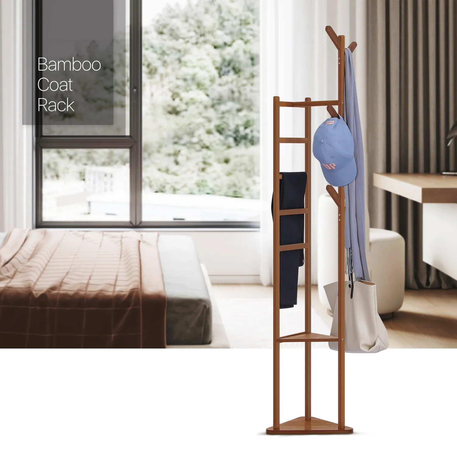 Coat Tree Stand - with Pants Rack