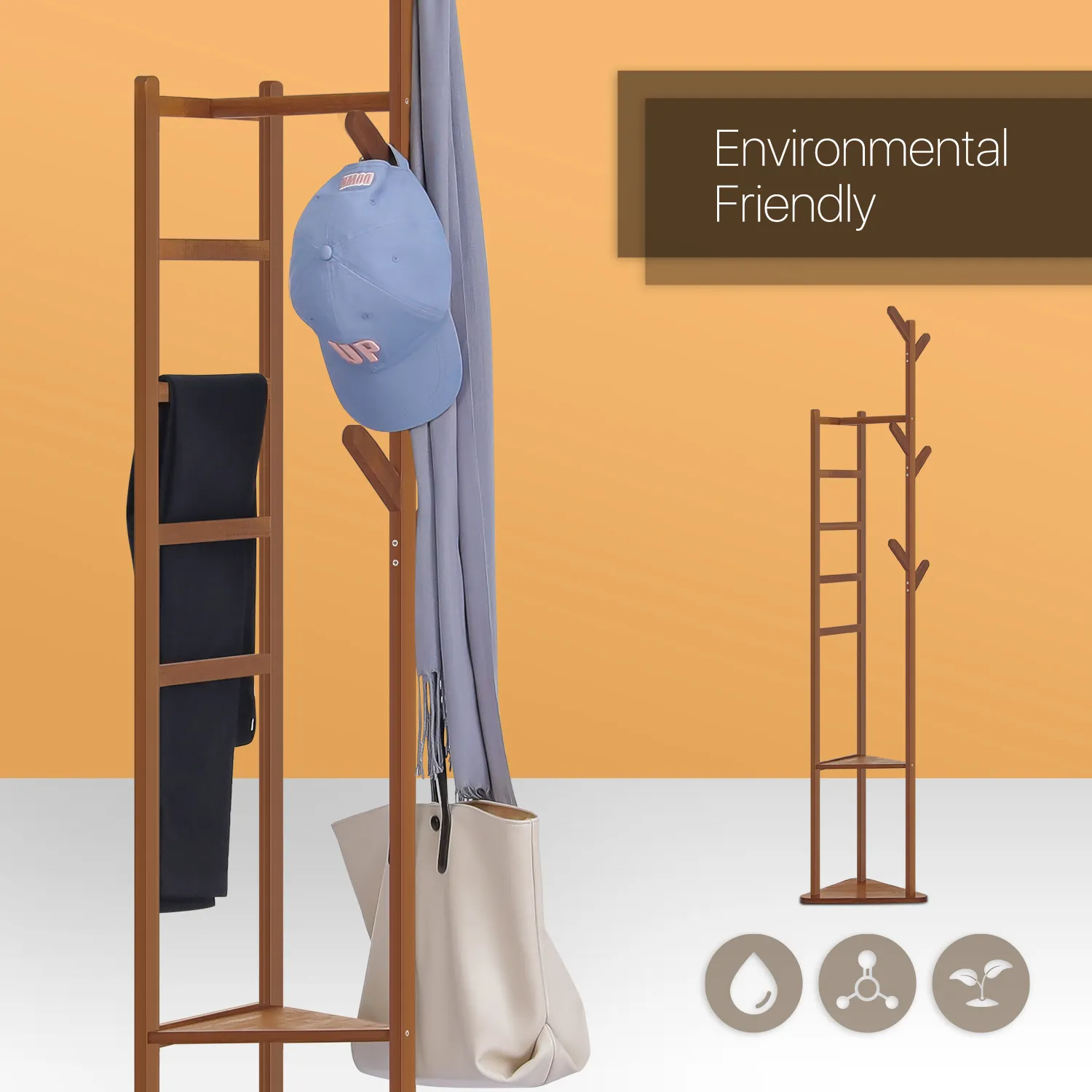 Coat Tree Stand - with Pants Rack