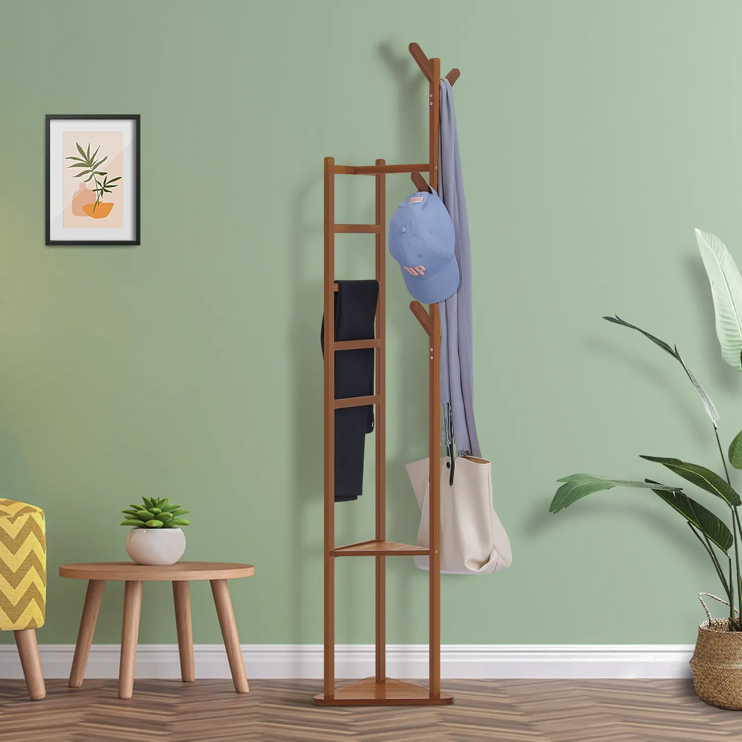 Coat Tree Stand - with Pants Rack