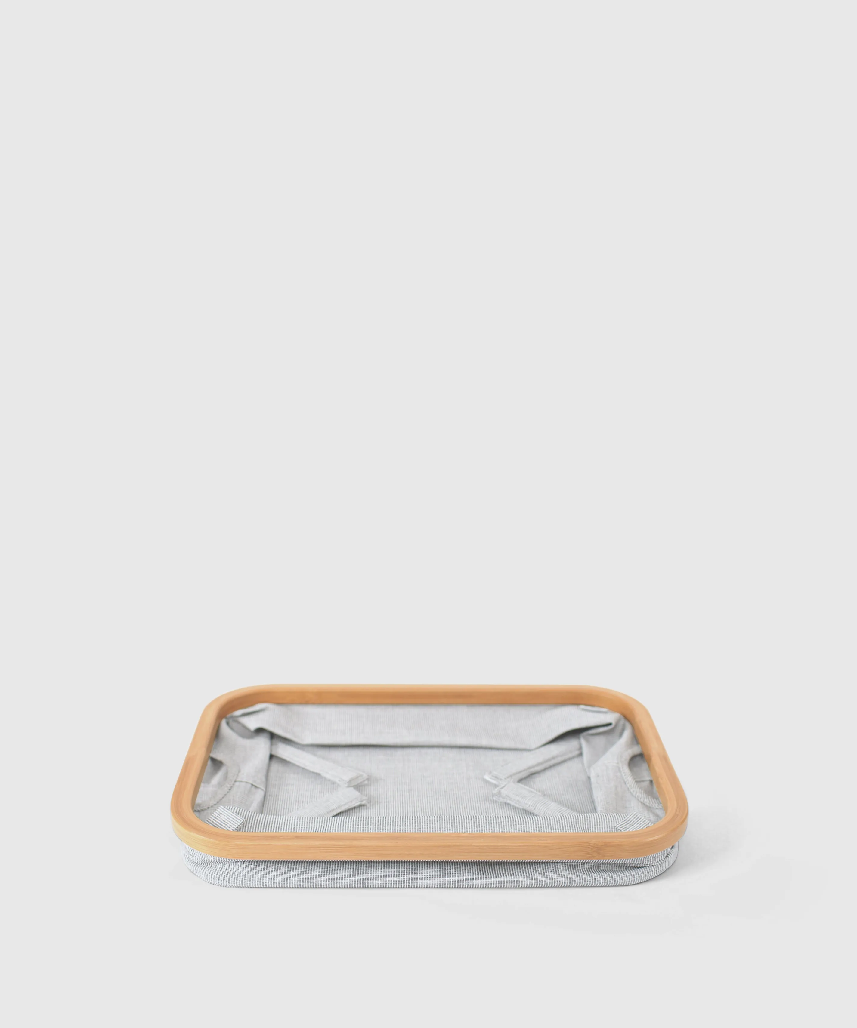 Collapsible Bamboo & Cotton Rectangular Storage Basket