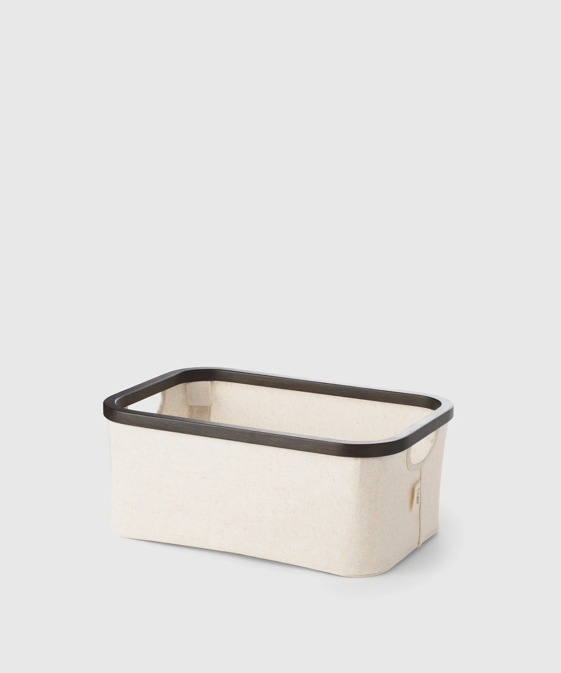 Collapsible Bamboo & Cotton Rectangular Storage Basket