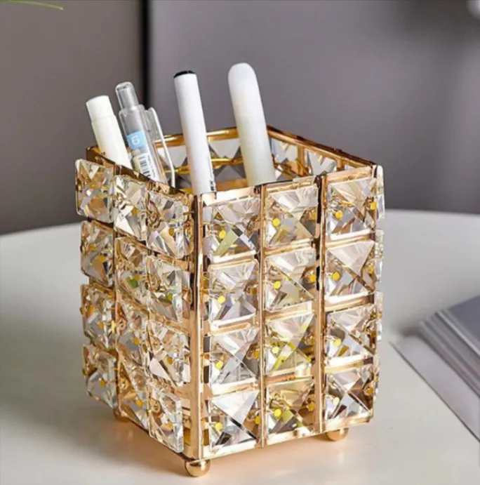 Crystal Square Makeup Brush Holder