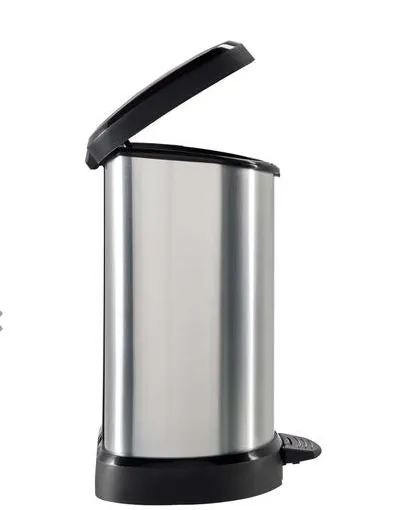 Deco Pedal Bin 15L Metallic