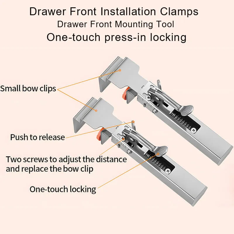 Drawer Front Panel Installation Clamps Mounting Tool | One-Touch Fixed