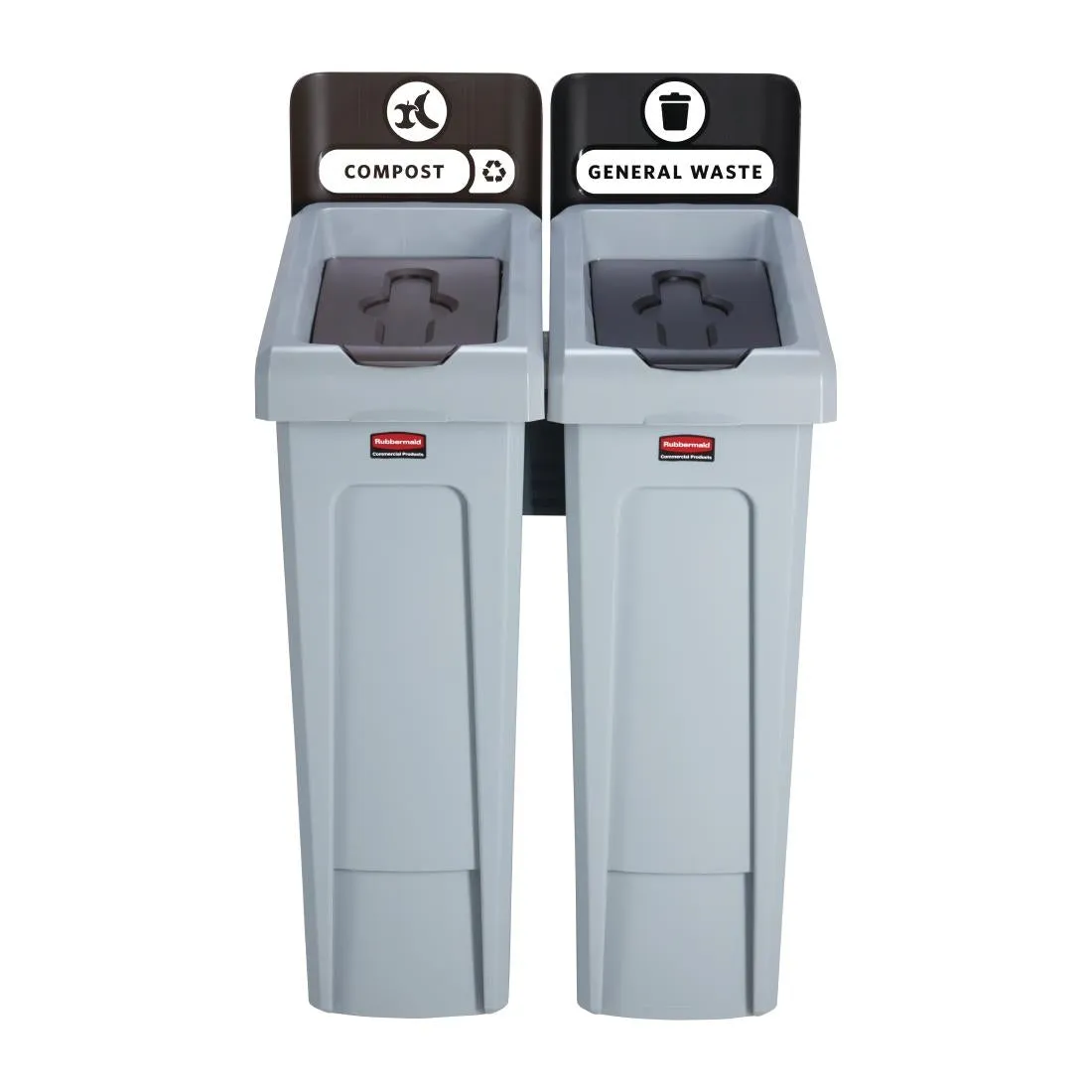 DY080 Rubbermaid Slim Jim Three Stream Recycling Station 87Ltr