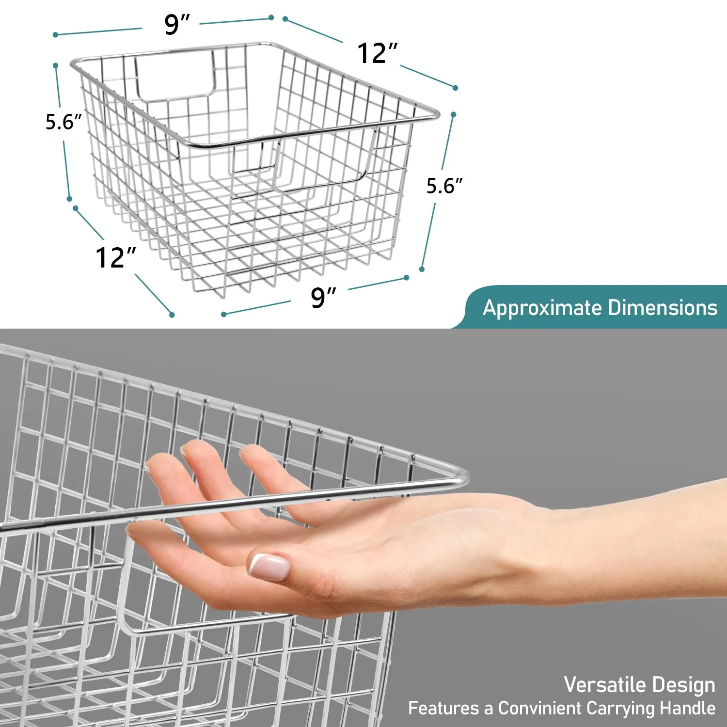 Farmhouse Wire Storage Bins (2 Pack)