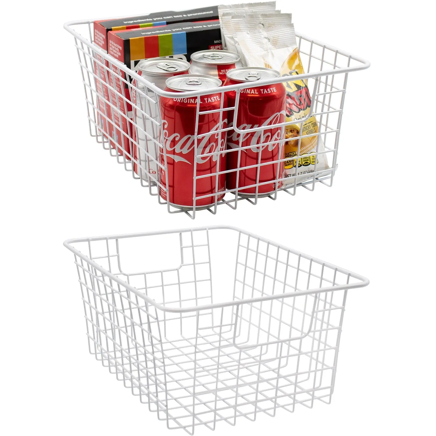 Farmhouse Wire Storage Bins (2 Pack)