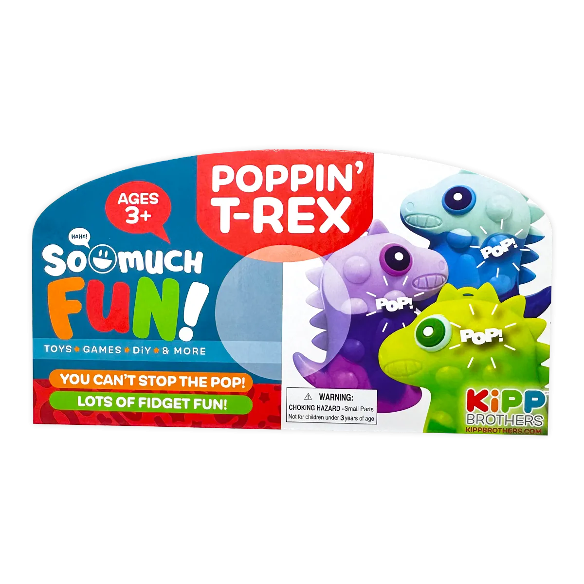 Fidget Pop Dino T-Rex Ball - 12 Pieces Per Retail Ready Display 25006