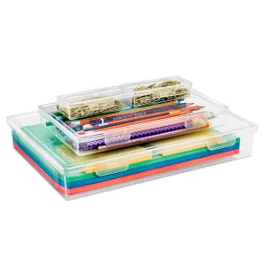 Flat Document & Paper Storage Box Set (4 Pc)