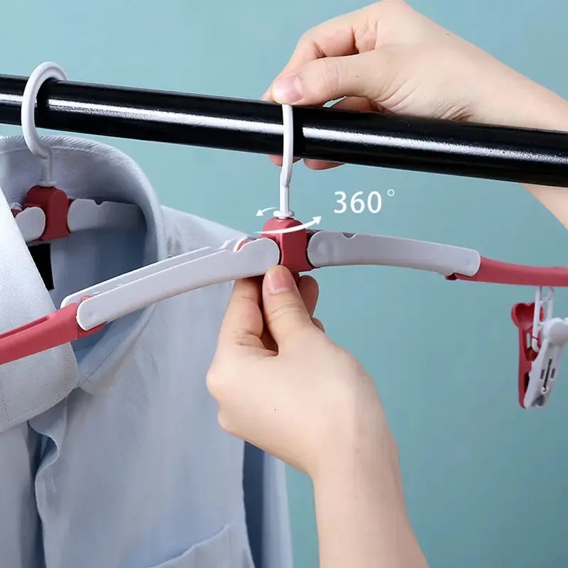 FOLDING WIND-PROOF CLOTH HANGER