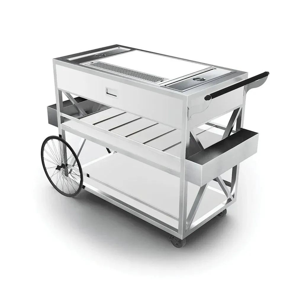 Forbes Industries F35-5523 31" Santa Fe Executive Mixology Cart: Butcher Block Work Surface