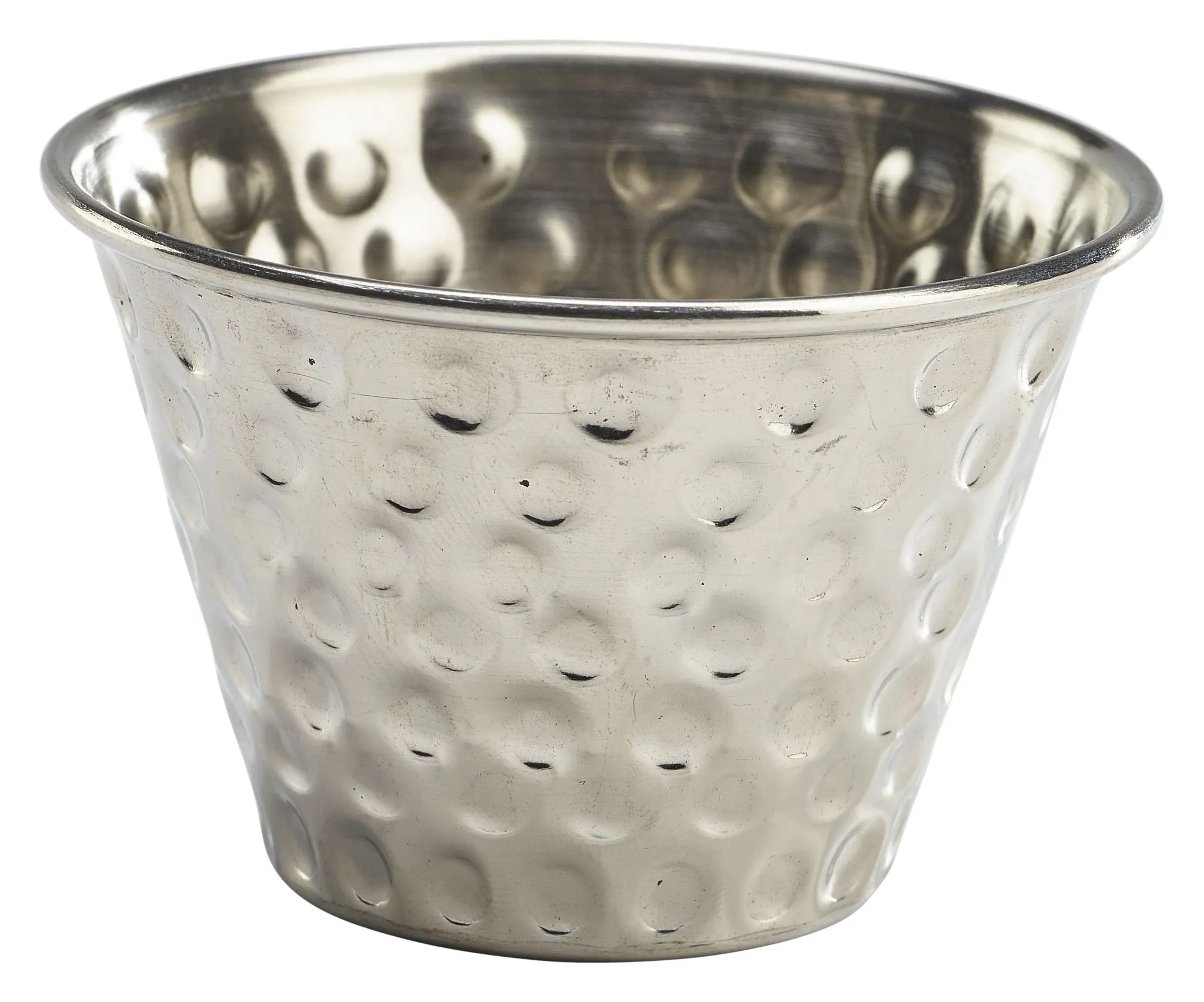 Genware RAMSTH4 4oz Stainless Steel Hammered Ramekin - Pack of 24