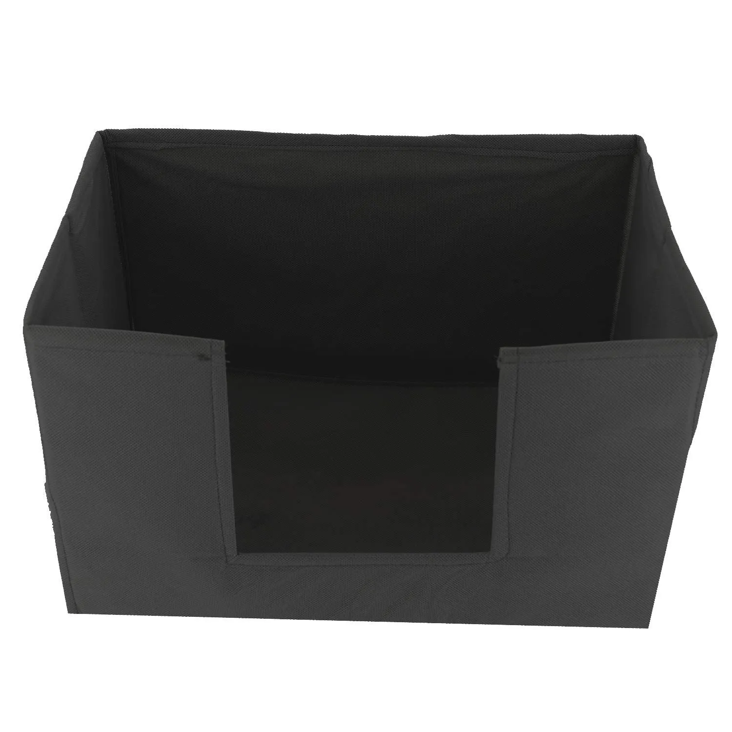 Heart Home Multiuses Non-Woven Closet Organizer, Storage Bin, Shelf Storage Oragnizer With Handle- Pack of 2 (Black)-HS43HEARTH26353