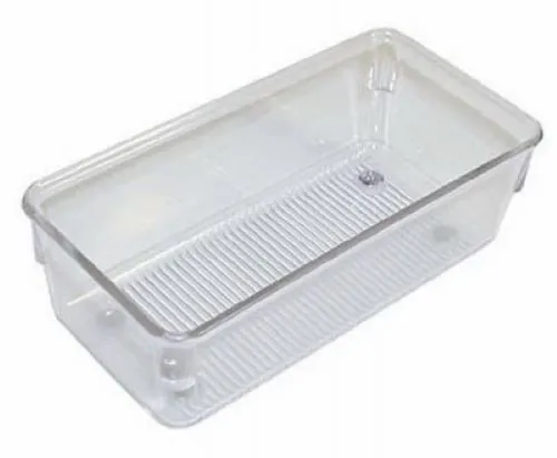 Interdesign 52330 3" x 6" x 2" Clear Plastic Linus Drawer Storage Organizer