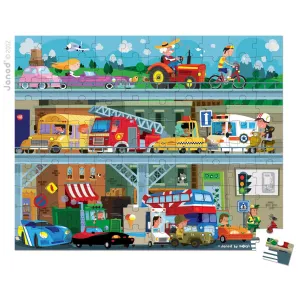 Janod Hat Boxed Vehicles Puzzle