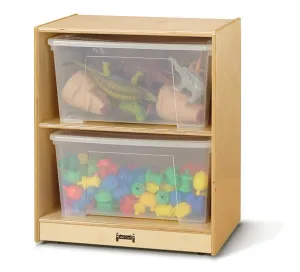 Jonti-Craft® Single Jumbo Tote Storage – with Clear Totes   Lids