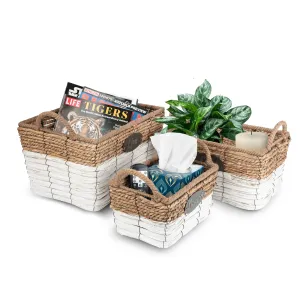 Jute Basket Set ("Live,Love,Laugh")